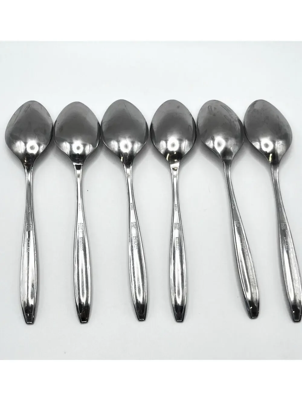 Ekco Rose Cotillion Stainless Flatware Teaspoons 6 pcs  Eterna Korea